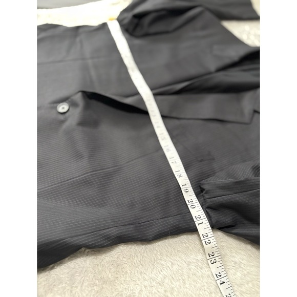 Canali Mens Black Stripes Wool Blazer Jacket Size‎ 42L EU 52L 2 Button - Picture 3 of 9